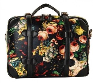 Floral Faux Leather Handbag