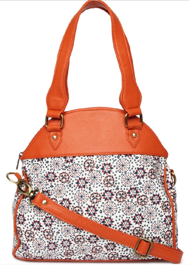Bagsy Malone Off-White & Orange Handbag