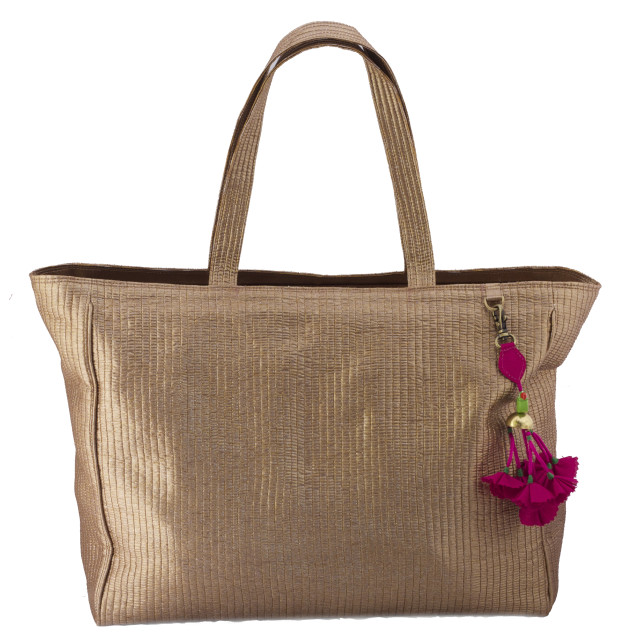 Pure Ghee Designs Classic Tote Antique Gold With Zip