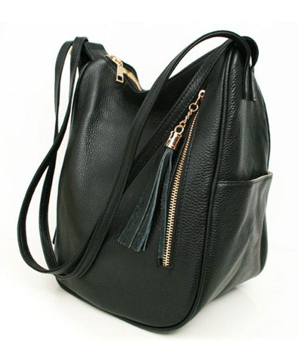High on Leather Convertible Hobo Backpack