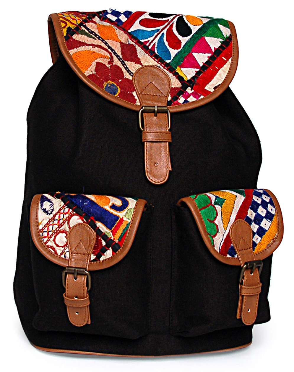 Limeroad Embroidered Flap Backpack