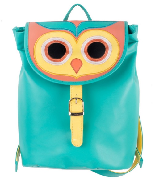Chumbak Owl Is Well Teal Backpack
