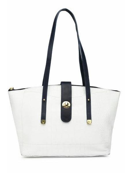 hidesign white leather shoulder handbag - bagslounge.com - myntra