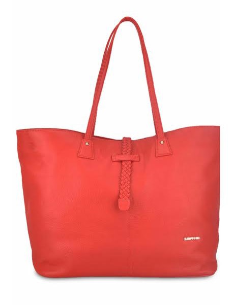 justanned red leather - bagslounge.com - myntra