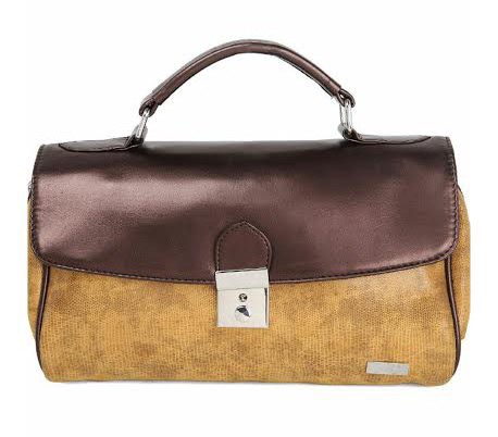 yelloe brown mustard satchel - bagslounge.com - myntra