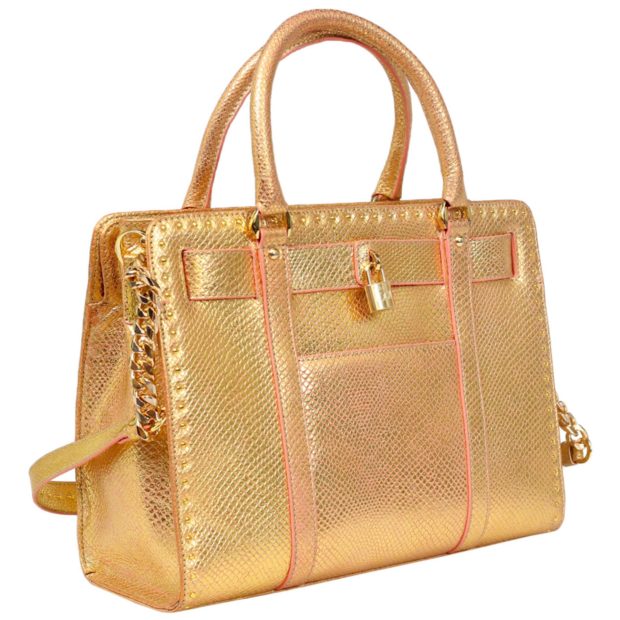 Da Milano Gold Pink Handbag